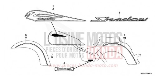 MARK (VT750CS/C/CA) VT750CSC de 2012